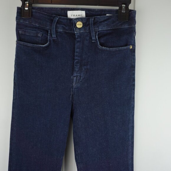 FRAME Le One Flare High Rise Stretch 35" Length Jeans In Keller size 1(23-28) - Picture 3 of 16